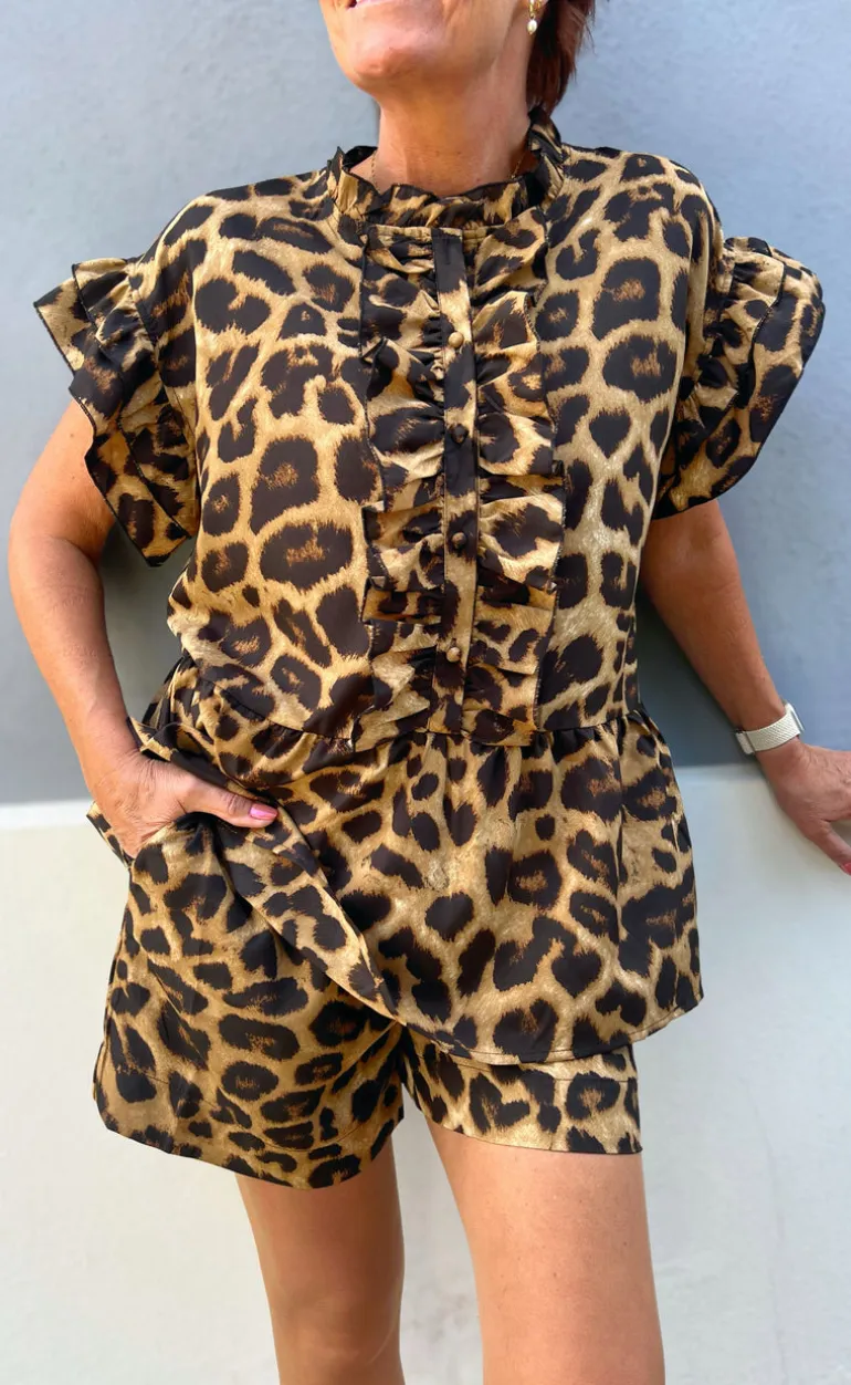 Say INA Copenhagen Top - Freya - Leopard