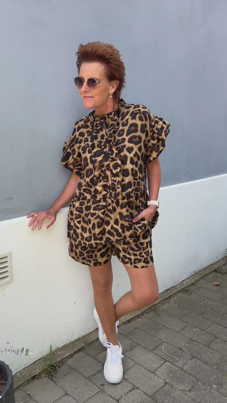 Say INA Copenhagen Top - Freya - Leopard