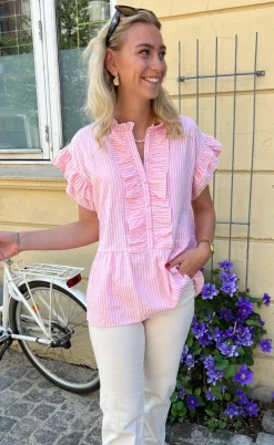 Say INA Copenhagen Top - Freya - Pink Striped
