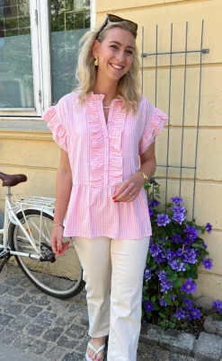 Say INA Copenhagen Top - Freya - Pink Striped