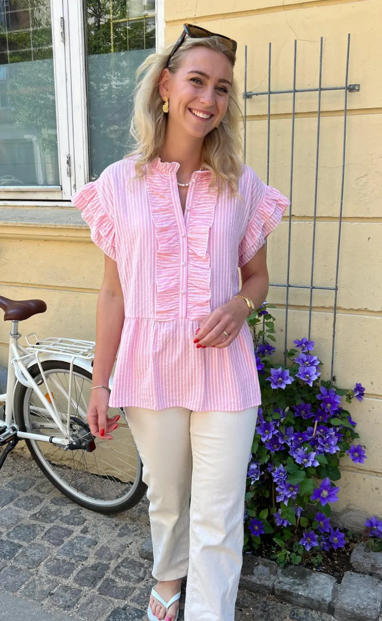 Say INA Copenhagen Top - Freya - Pink Striped
