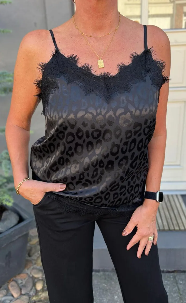 Say INA Copenhagen Top - Kiki - Black Leopard