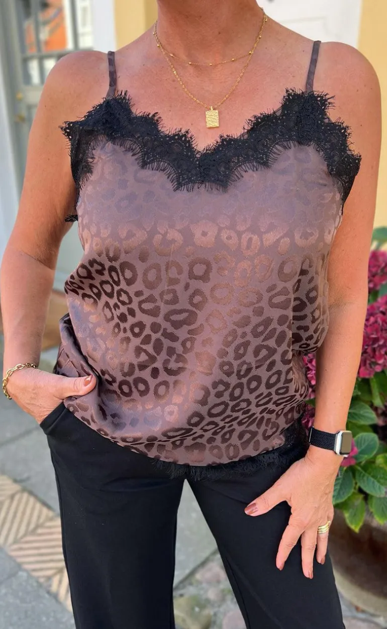 Say INA Copenhagen Top - Kiki - Chocolate Leopard