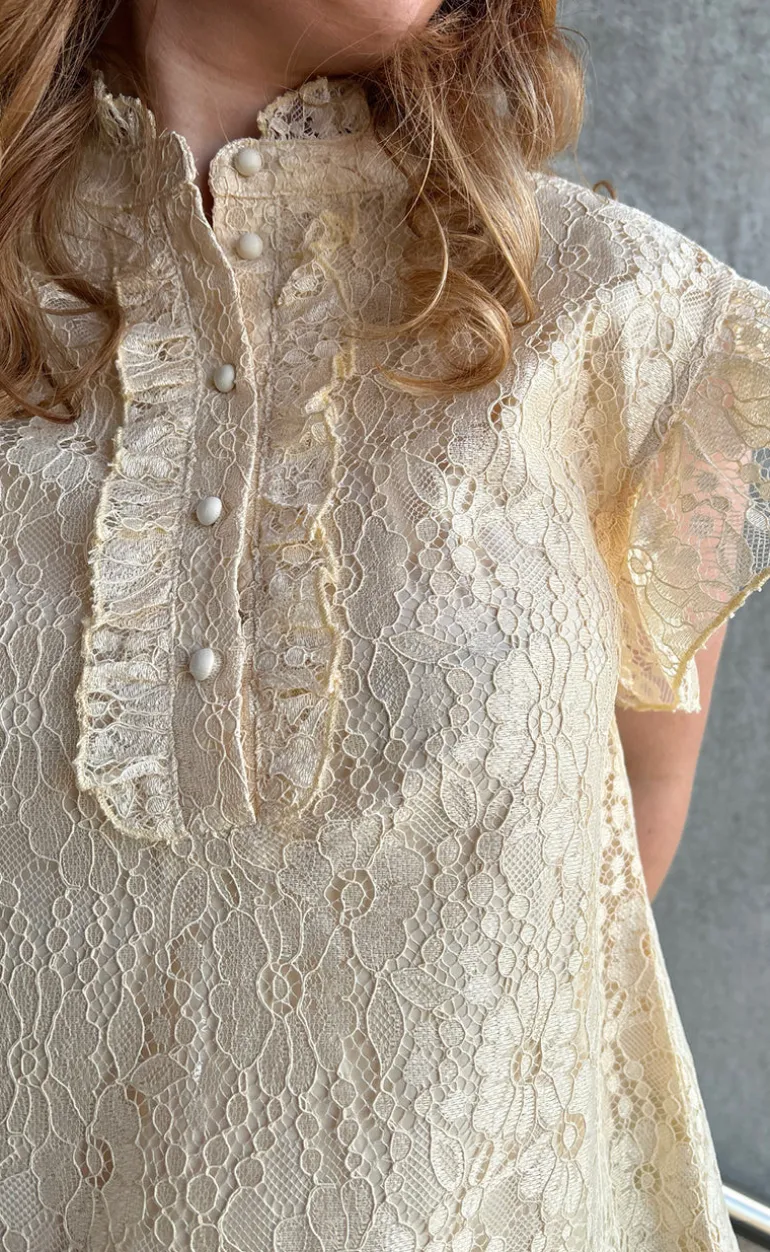 Say INA Copenhagen Top - Pia Lace - Creme
