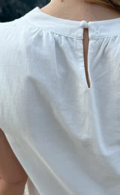 Say INA Copenhagen Top - Silja - White Broderie Anglaise