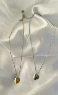 Smykkeli Copenhagen Halskæde - Houston Heart - Silver Colour