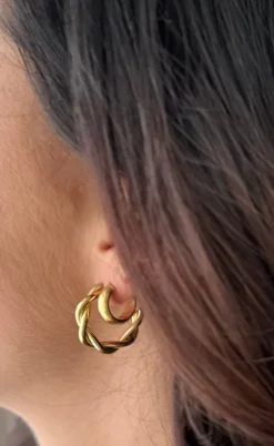 Smykkeli Copenhagen Øreringe / Hoops - Ibiza - Gold Colour