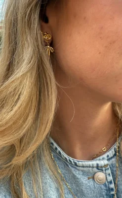 Smykkeli Copenhagen Øreringe - Small Rose - Gold Colour