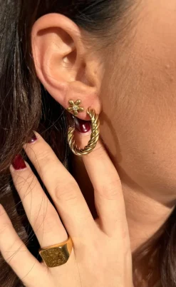 Smykkeli Copenhagen Øreringe - Taiwan Twisted Hoops - Gold Colour