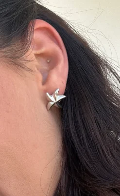 Smykkeli Copenhagen Øreringe - Starfish - Silver Colour