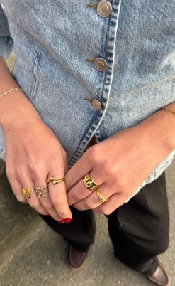 Smykkeli Copenhagen Ring - Tiff - Gold Colour