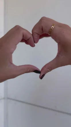Smykkeli Copenhagen Ring - Hanna Heart - Golden Colour