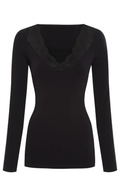 Tim & Simonsen Bluse - Belen V-Lace - Nero