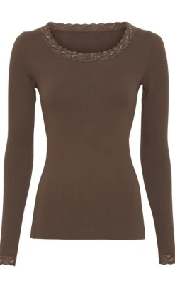 Tim & Simonsen Bluse - Frida Rib - Caffe / Noce