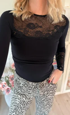 Tim & Simonsen Bluse - Nancy Lacechest - Black