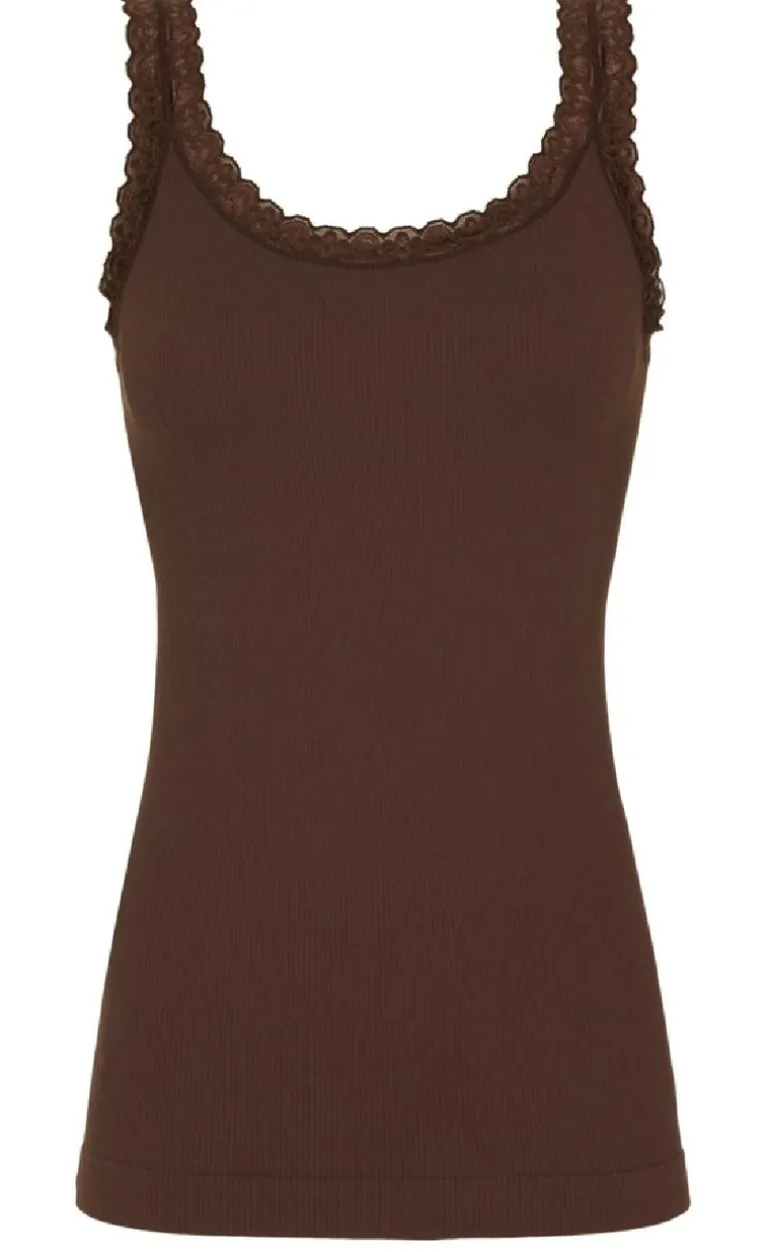 Tim & Simonsen Top - Frida Rib - Cioccolato