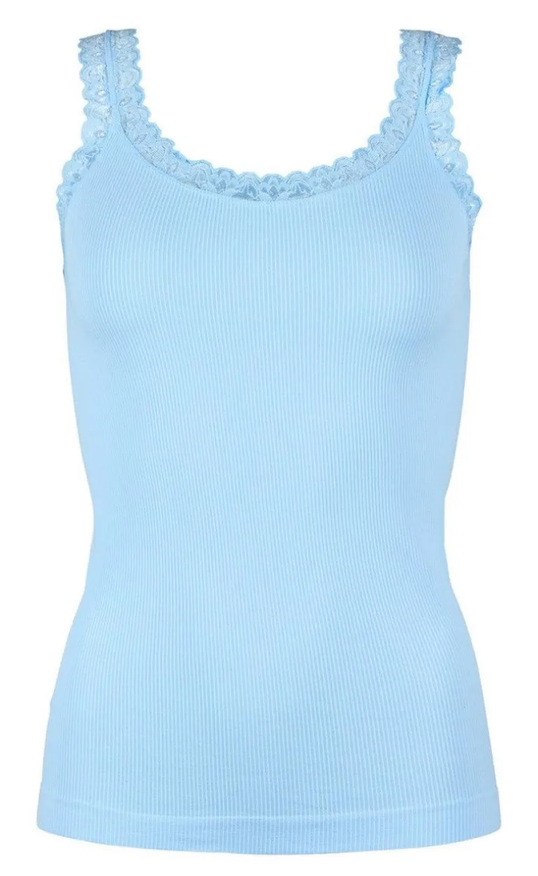 Tim & Simonsen Top - Frida Rib - Azzurro