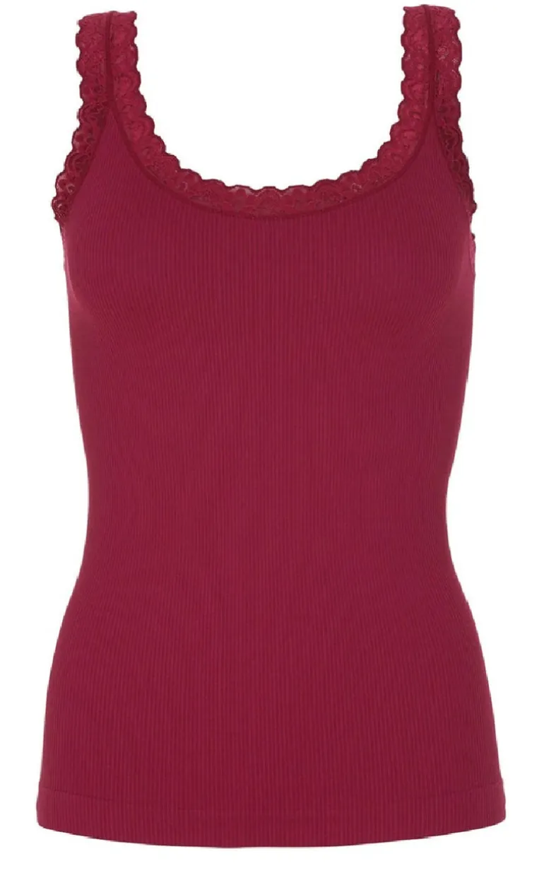 Tim & Simonsen Top - Frida Rib - Bordo