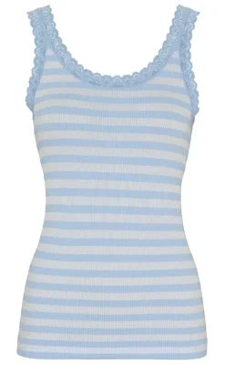 Tim & Simonsen Top - Isa Rib - Azzurro/Bianco