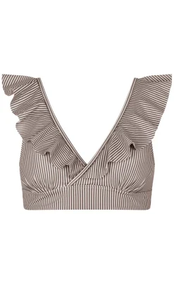 Unica Copenhagen Bikini Overdel / Top - Marianna - Brown Stripes