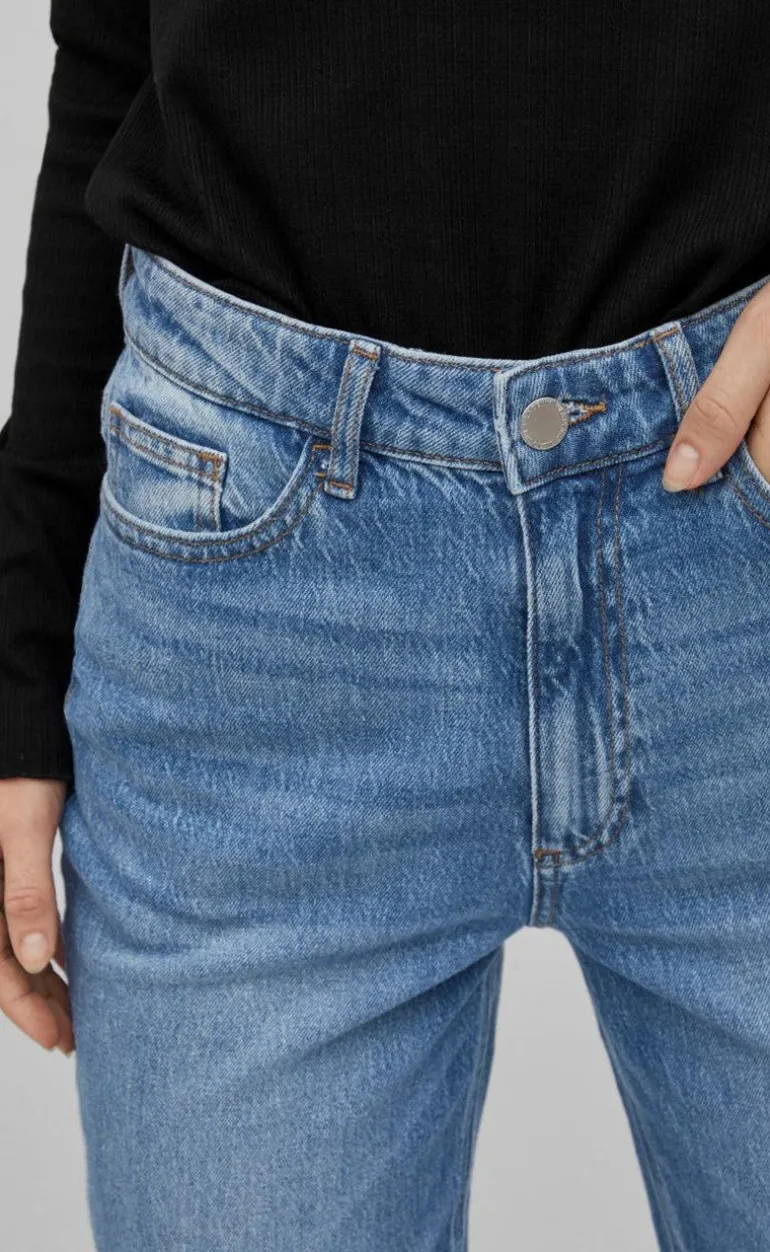 VILA Bukser / Jeans - Kelly - Medium Blue Denim