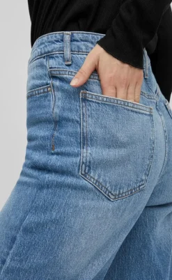 VILA Bukser / Jeans - Kelly - Medium Blue Denim