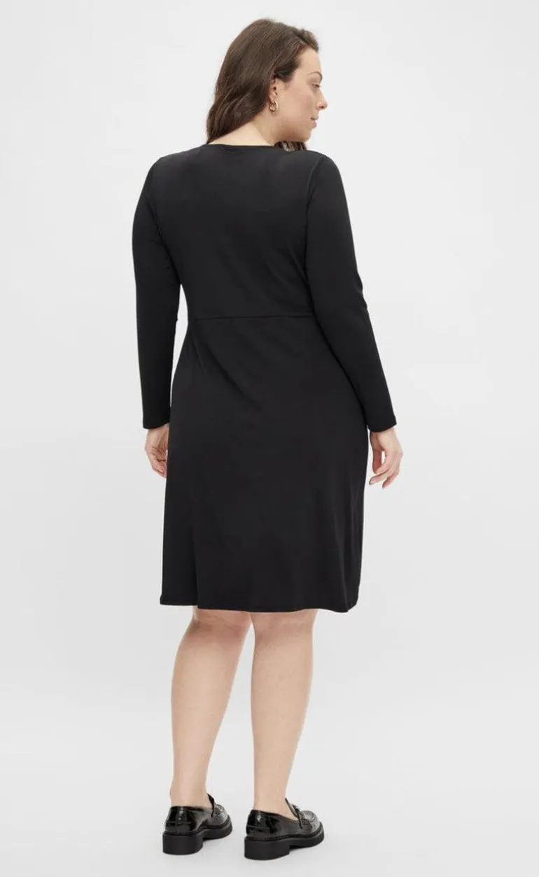 VILA Kjole - Nayeli Long Wrap - Black