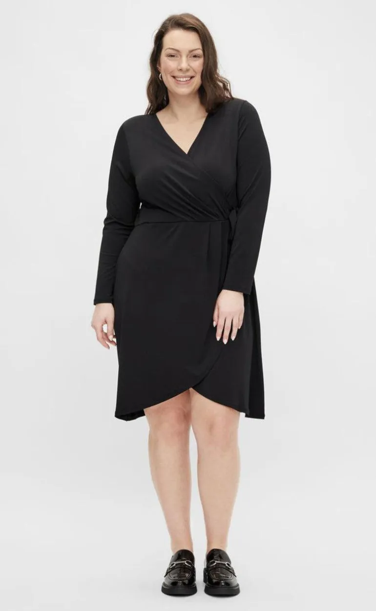 VILA Kjole - Nayeli Long Wrap - Black