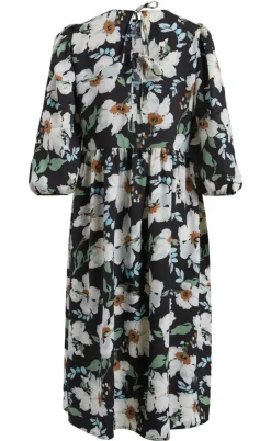 VILA Kjole - Pay - Black w. flowers