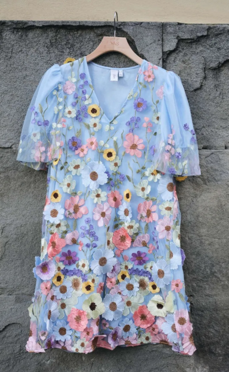 YAS Kjole - Flowering - Halogen Blue