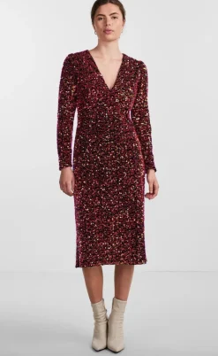 YAS Kjole - Pinko Midi - Black