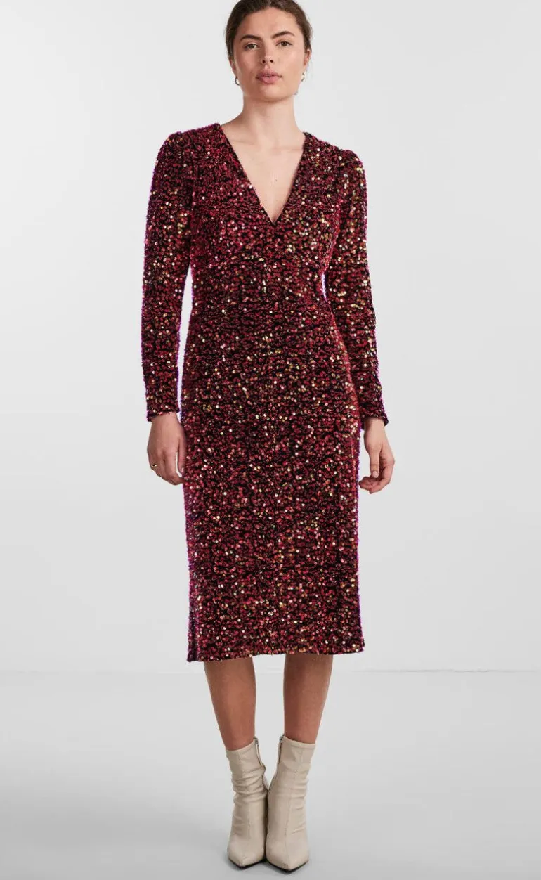 YAS Kjole - Pinko Midi - Black